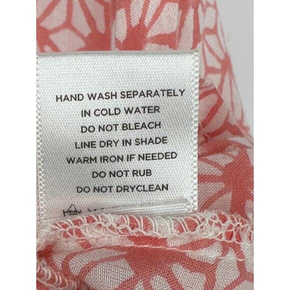 Roberta Roller Rabbit Pink Sleeveless Blouse Daisy Print Bohemian Summer S - Picture 6 of 8